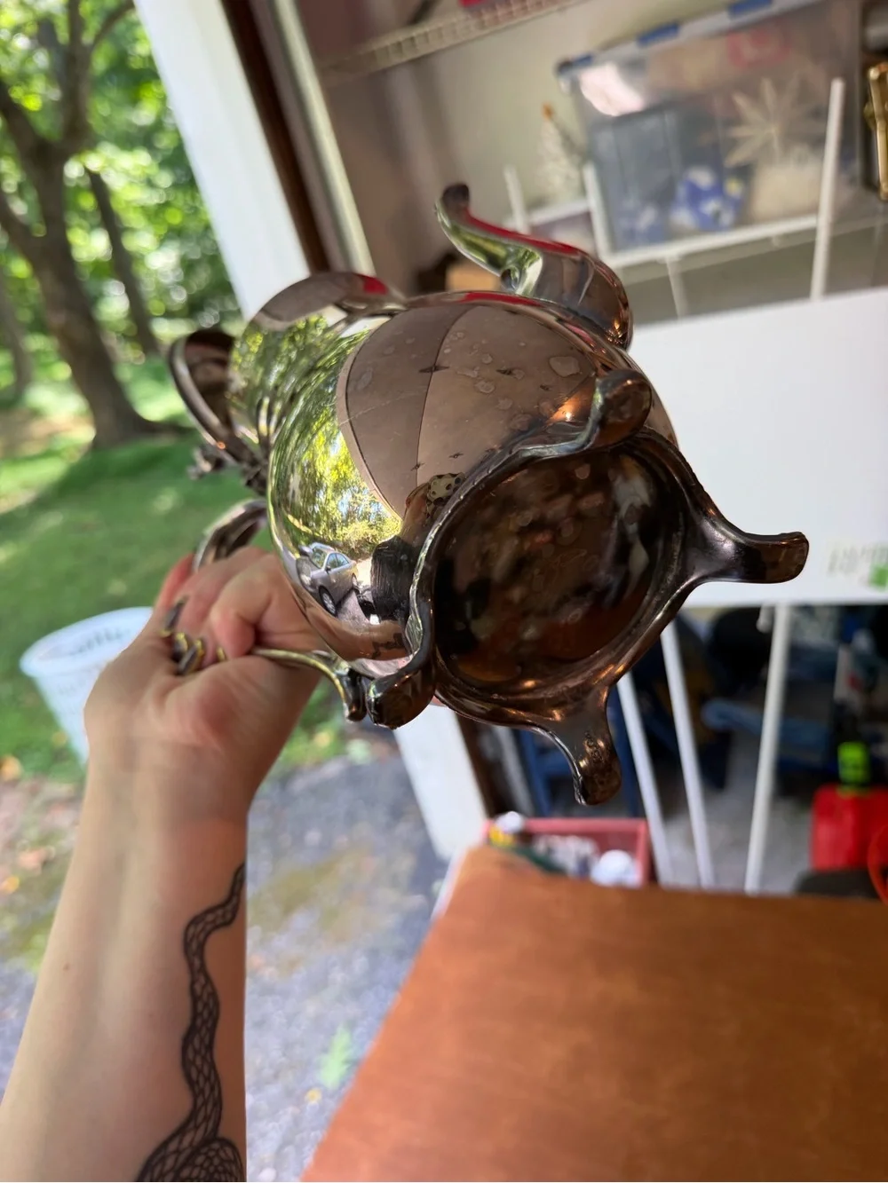 Vintage silver plated tea pot